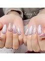 ラッキーネイル(Lucky Nail) オーロラネイルのチップ長さ出し※パーツ1コ無料付き