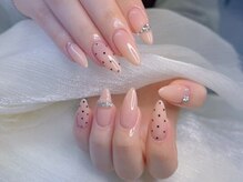 チップネイル(Chip Nail)/ワンカラー/ドット/長さ出し