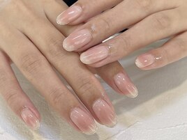 チーク×先端ミラー