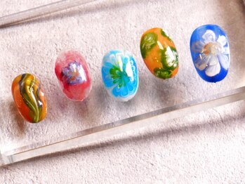 ペルテ 浦和(Per Te)の写真/<持ち込み￥9000~>誰ともかぶらない手描きアートで自分らしさ◎[浦和/ネイル/持ち込み/マグネット/フット]