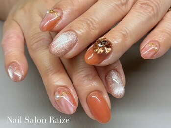 ライズ 本町店(Raize)/ニュアンスネイル/オレンジ