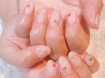 ムーピーネイル(moopy nail)/◯ribbon＆heart 