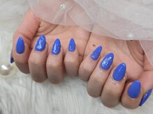 ルノン(Lunon)/派手ブルーワンカラー