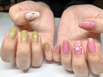 ダリア 西大寺本店(DAHLIA)/ネコちゃんネイル☆