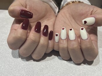 ボルドー×ハート