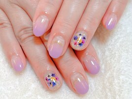 【ひばりヶ丘×押し花ネイル】