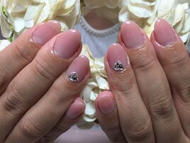 グラデ+ワンポイント