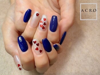 アクロネイル アンド アイ(ACRO NAIL&EYE)/お客様ネイル☆ハートホロネイル
