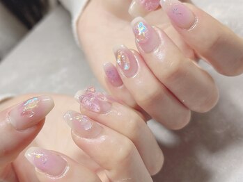 シャインパル(shine pal)/オーロラ×チークネイル