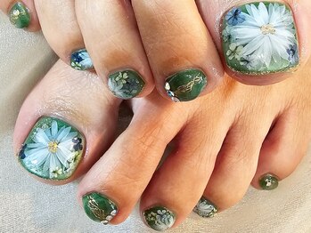 押し花ネイル