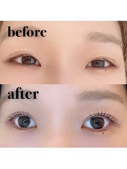 エン(EN)/まつ毛パーマ ビフォーアフター
