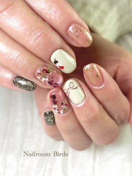 バーズ(Birds)/バレンタインネイル