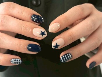 ネリネ 天神(nerine)/クール/ネイビー/黒/スター