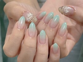 ミラーネイル・ミントグリーン