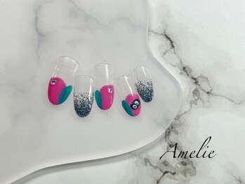 アメリ(Amelie)/塗りかけ/ポップ/グラデ/ラメ