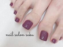 サク(saku)/秋でもフットネイル/ワンカラー