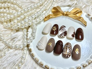 バレンタインネイル