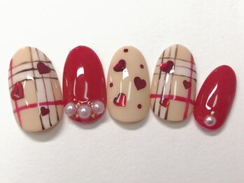 ネイルサロン トリック(Nail Salon TRICK)/チェック＆ハートホロ