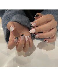 pink×black
