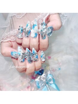 ファラウェイネイル(Faraway nail)/夏のロングネイル☆