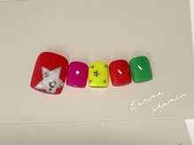 ココネイル(CoCo Nail)/星×蛍光FOOTネイルY2K