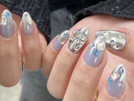 -- 冬のきらきらネイル --