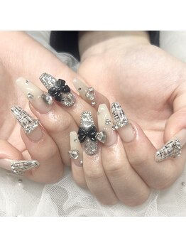 持ち込みツイードネイル☆