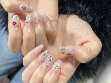 ルネネイル(Lune nail)の雰囲気(春フラワーネイル)