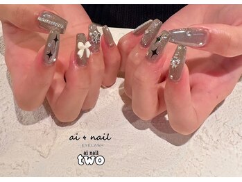 アイネイルトゥー 小倉(ai nail two)/グレーネイル