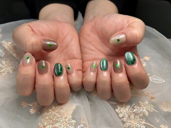 ネイル ミュー(nail myuu)/ハートホロで推しネイル