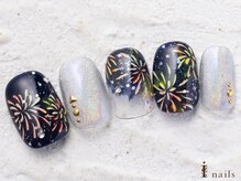 アイネイルズ 横浜WEST店(I-nails)/夜空花火ネイル10480円