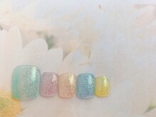 ネイルサロン&スクール ジーナ(GINA)/ラメワンカラーネイル