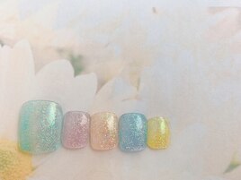 ラメワンカラーネイル