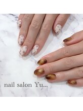 ネイルサロン ユー(Yu...)/マットレオパードべっ甲nail