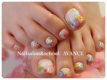 アヴァンセ(AVANCE)/フラワーフットネイル