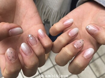 ネイルサロンアンドスクール ビーアンビシャス(be ambitious)/シンプルアートコース★6800円