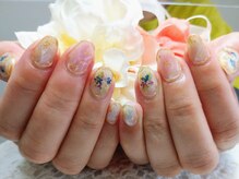 エムネイル(M Nail)/ニュアンス＆押し花
