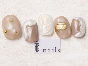 アイネイルズ 池袋店(I-nails)/ホワイトゴールドオーロラ