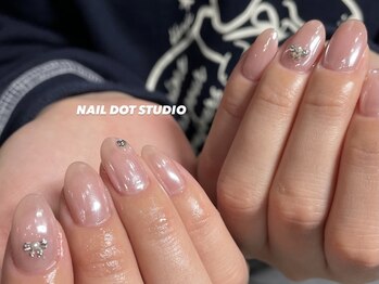 ネイルドットスタジオ 堺筋本町(NAIL DOT STUDIO)/春色パールネイル