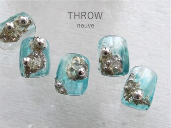 スロウヌーヴ(THROW neuve)の写真/【梅田茶屋町★NEWOPEN】アクセサリーみたいな手描きアートで指先に彩りを♪旬のdesignサンプルや持込もOK!