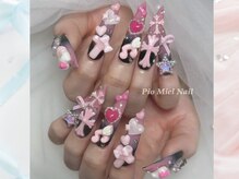 ピオミエルネイル 新宿(pio miel nail)/ピンクゴテゴテネイル