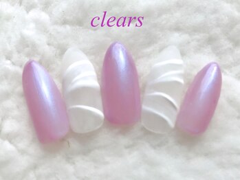 ビューティーネイルサロン クリアーズ(Clears)/マット仕上げにニュアンスライン