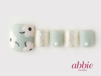 ネイルサロン アビー グランデュオ蒲田店(abbie)/レトロフラワーフット　￥12012