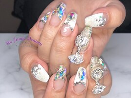 【自爪ネイル】キラキラネイル