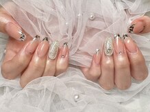 ジョアアンジェ 心斎橋店(joie ange)/ガラスフレンチ/推しネイル