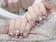 リンドネイル バイ モカ アンド ララ(Lind nail by moca and LaLa)/【mio】赤ツイード