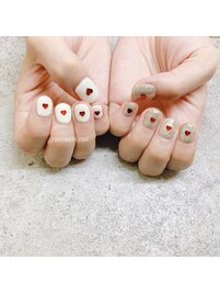 ちぐはぐハートネイル【池袋】