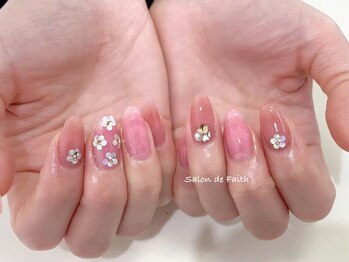 サロンドフェイス(Salon de Faith)/ホロフラワーネイル