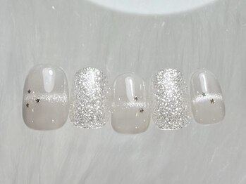ネイルメゾン 渋谷店(NAIL MAISON)/ボーダーマグ星ホロ￥4500