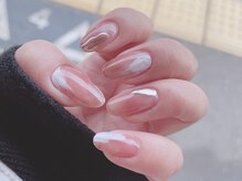 モルフォネイル(Morpho nail)/#ブラウン#ニュアンス#大理石